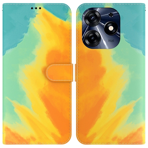 

For Tecno Spark 10 Pro Watercolor Pattern Flip Leather Phone Case(Autumn Leaf)