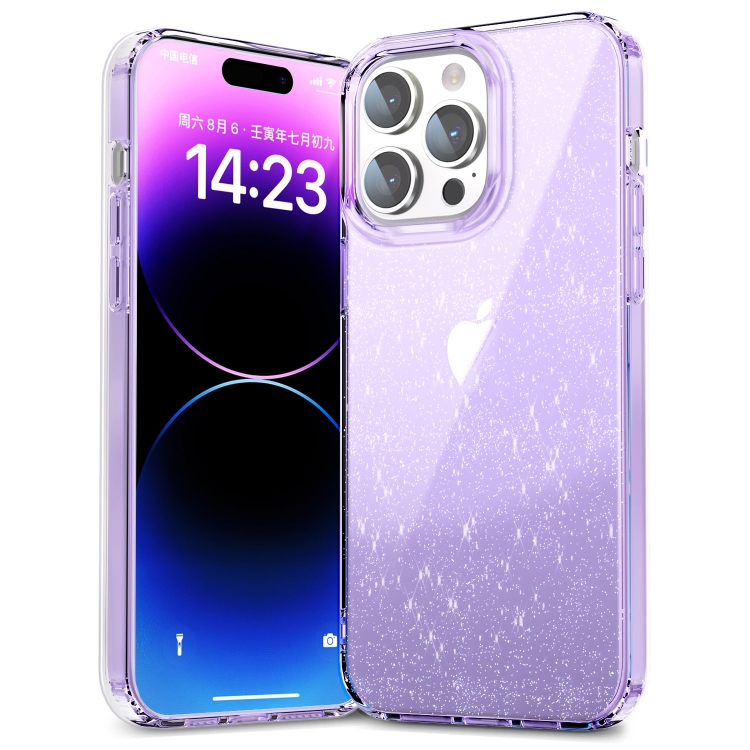 

For iPhone 12 Pro Max Star Solid Color Phone Case(Purple)