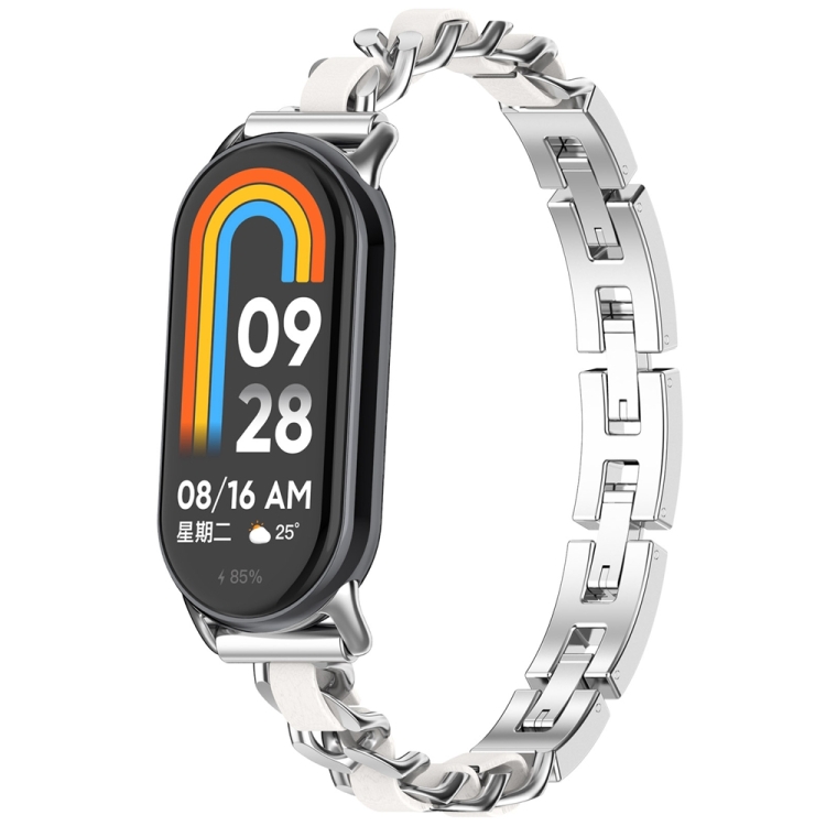 

For Xiaomi Mi Band 8 Bracelet Replacement Watch Band(Silver)