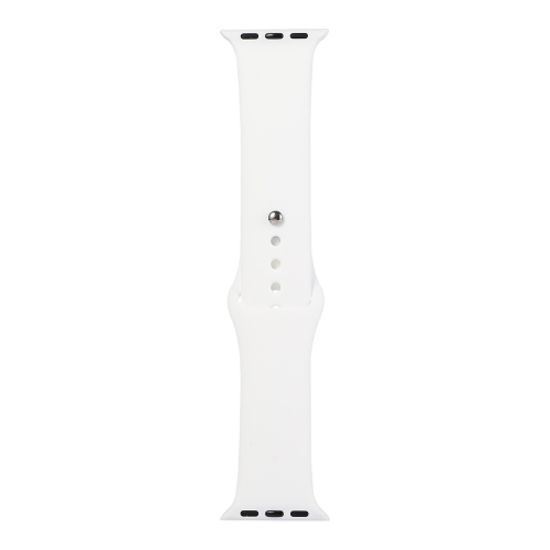 

For Apple Watch Series 8&7 41mm / SE 2&6&SE&5&4 40mm / 3&2&1 38mm Silicone Watch Band, Short Section (female)(White)