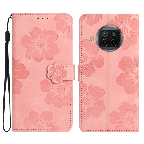 

For Xiaomi Mi 10T Lite 5G Flower Embossing Pattern Leather Phone Case(Pink)