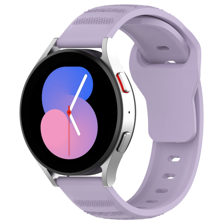 

22mm Universal Dots Pattern Silicone Replacement Watch Band(Purple)