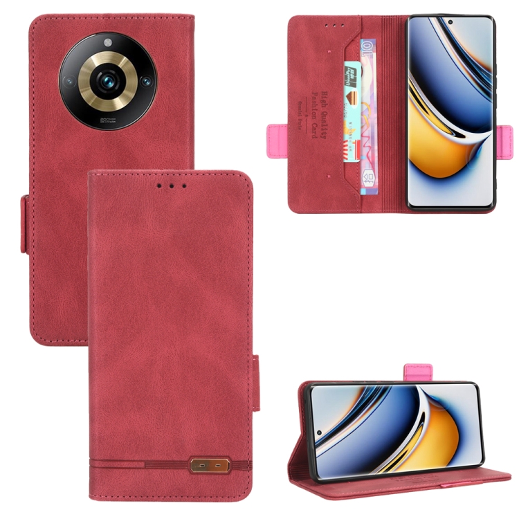 

For Realme 11 Pro / 11 Pro+ Magnetic Clasp Leather Phone Case(Red)