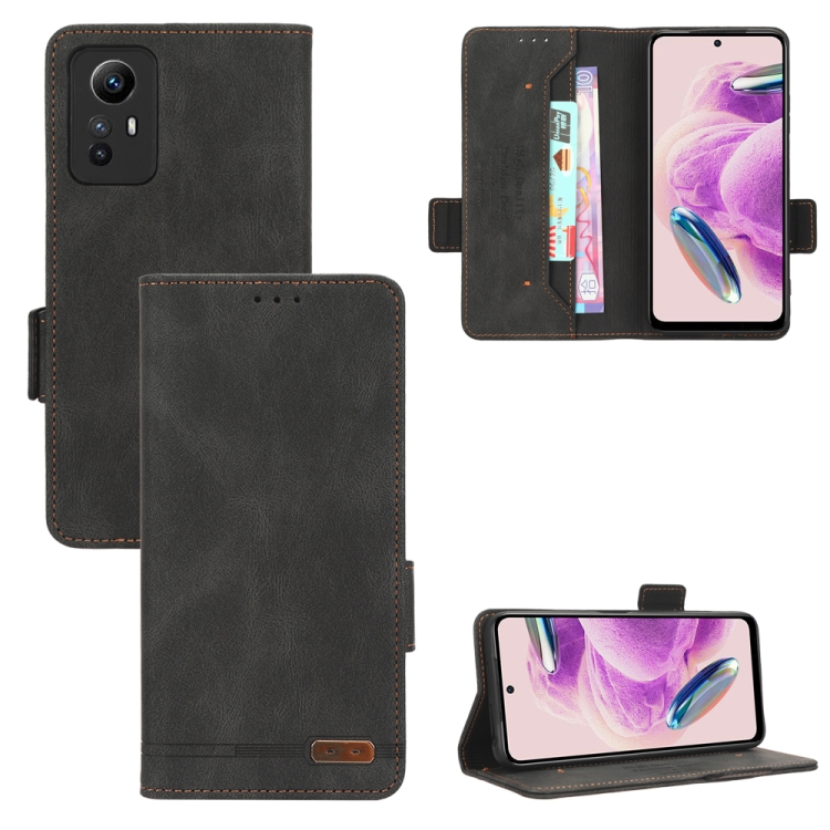 

For Xiaomi Redmi Note 12S 4G Magnetic Clasp Leather Phone Case(Black)