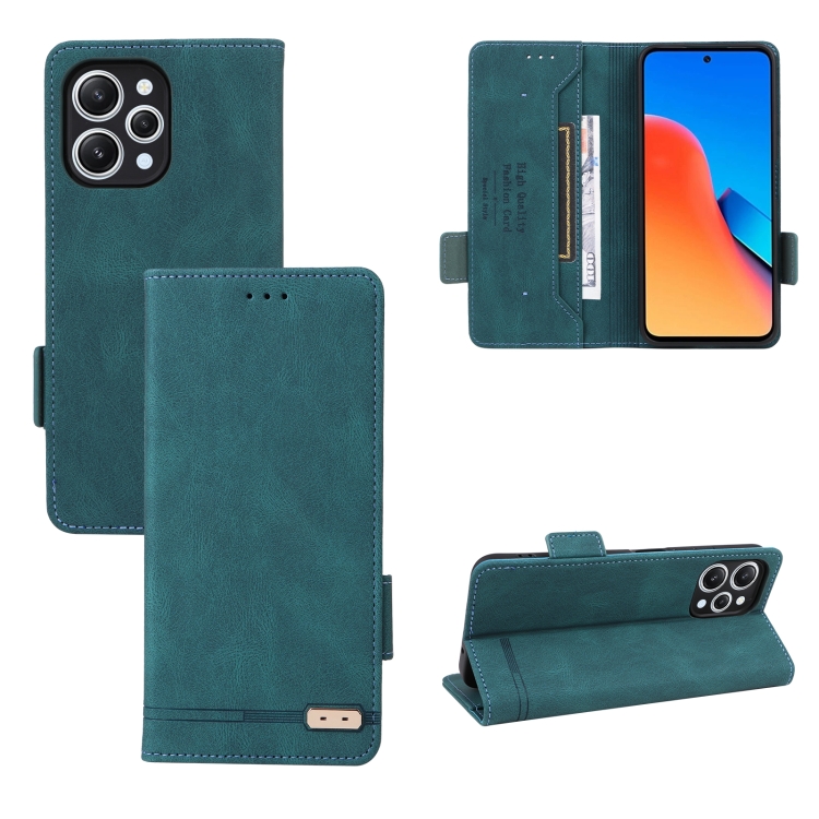 

For Xiaomi Redmi 12 4G Magnetic Clasp Leather Phone Case(Green)