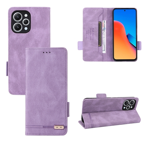 

For Xiaomi Redmi 12 4G Magnetic Clasp Leather Phone Case(Purple)