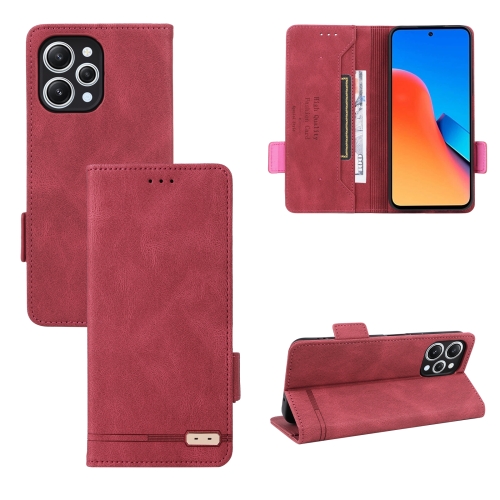 

For Xiaomi Redmi 12 4G Magnetic Clasp Leather Phone Case(Red)