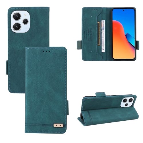 

For Xiaomi Redmi 12 4G Foreign / 5G Magnetic Clasp Leather Phone Case(Green)