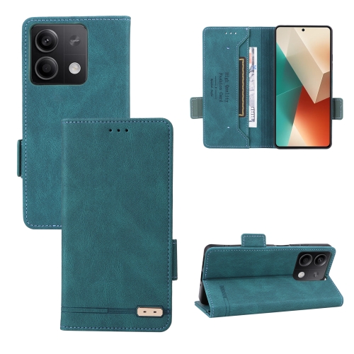 

For Xiaomi Redmi Note 13 5G Magnetic Clasp Leather Phone Case(Green)