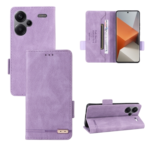 

For Xiaomi Redmi Note 13 Pro+ 5G Magnetic Clasp Leather Phone Case(Purple)