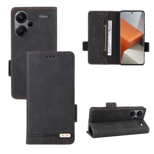 

For Xiaomi Redmi Note 13 Pro+ 5G Magnetic Clasp Leather Phone Case(Black)