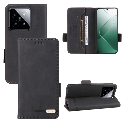 

For Xiaomi 14 Magnetic Clasp Leather Phone Case(Black)