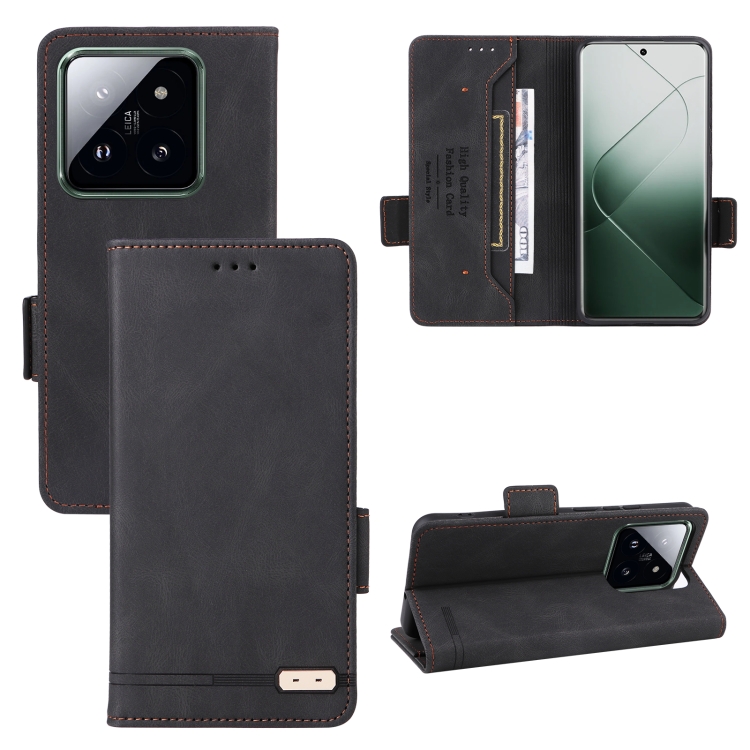 

For Xiaomi 14 Pro Magnetic Clasp Leather Phone Case(Black)