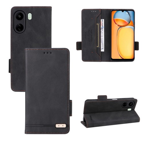 

For Xiaomi Redmi 13C Magnetic Clasp Leather Phone Case(Black)