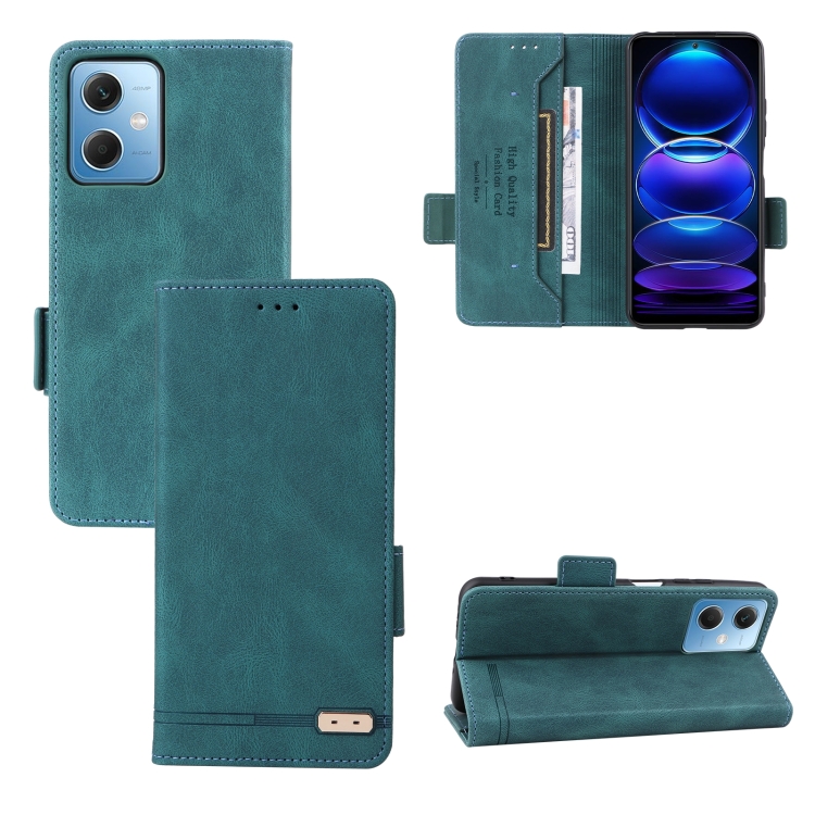 

For Xiaomi Redmi Note 12 4G Magnetic Clasp Leather Phone Case(Green)