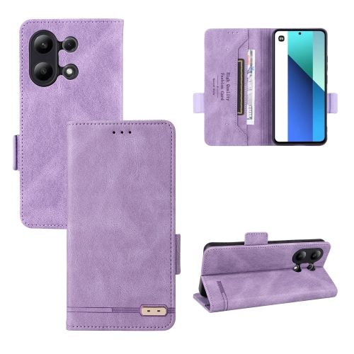 

For Xiaomi Redmi Note 13 4G Magnetic Clasp Leather Phone Case(Purple)