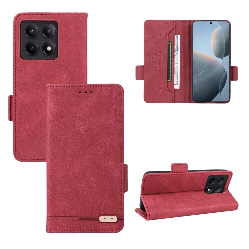 

For Xiaomi Redmi K70E 5G Magnetic Clasp Leather Phone Case(Red)