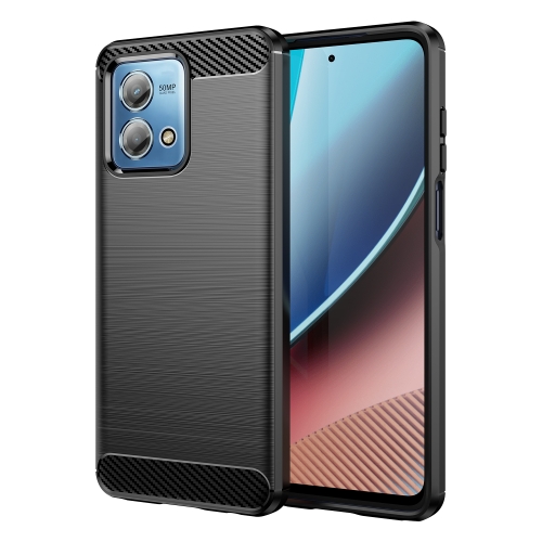 

For Motorola Moto G Stylus 2023 4G Brushed Texture Carbon Fiber TPU Phone Case(Black)