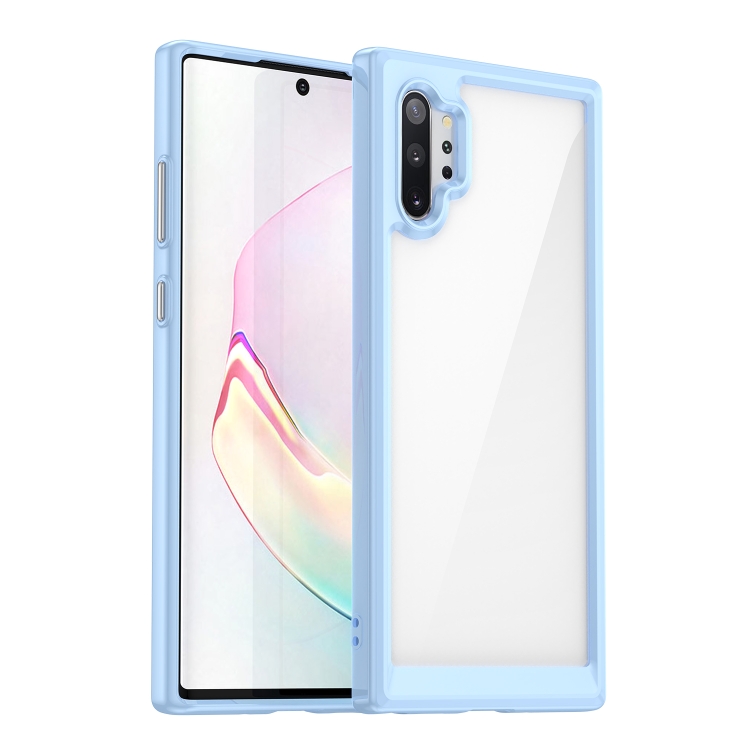 

For Samsung Galaxy Note10+ Colorful Series Acrylic + TPU Phone Case(Blue)