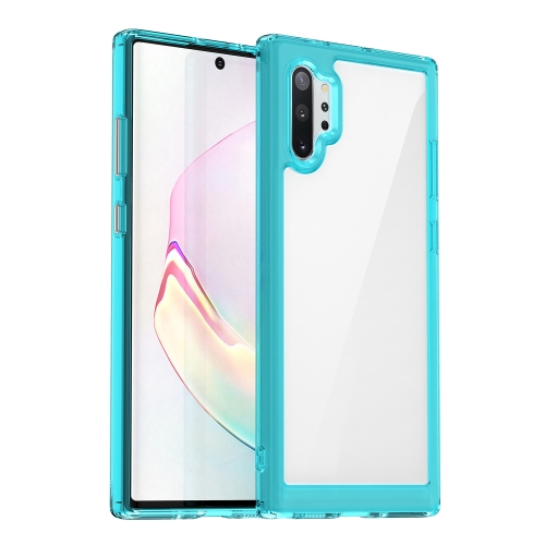 

For Samsung Galaxy Note10+ Colorful Series Acrylic + TPU Phone Case(Transparent Blue)