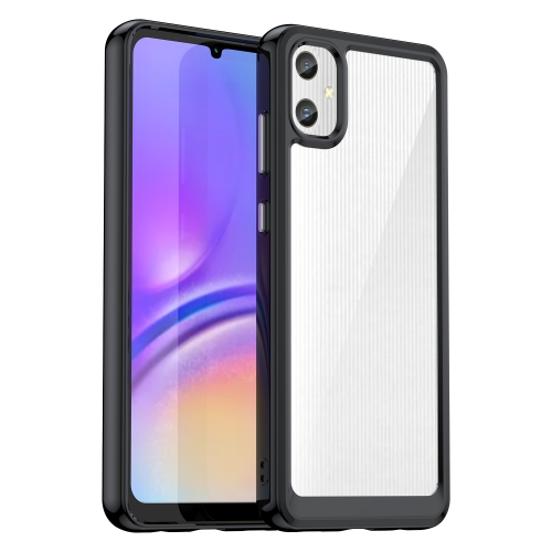 For Samsung Galaxy A05 Colorful Series Acrylic + TPU Phone Case(Black) m19 25 200 longen teeth length 25 stainless steel long acrylic advertisement fixing screws glass standoff pin nails barrel 132