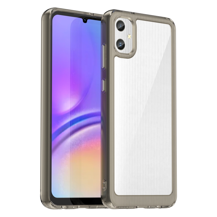 

For Samsung Galaxy A05 Colorful Series Acrylic + TPU Phone Case(Transparent Grey)