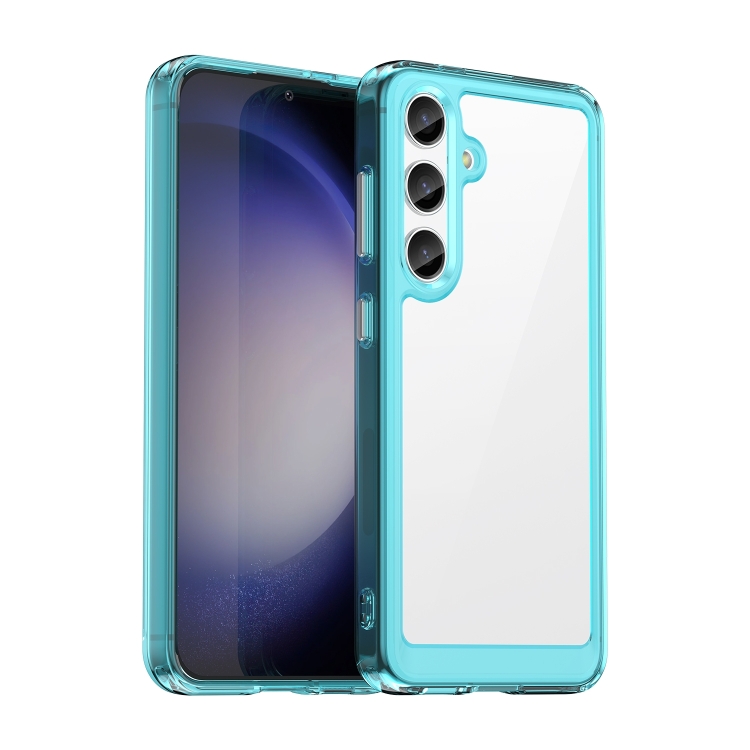 

For Samsung Galaxy S24+ 5G Colorful Series Acrylic + TPU Phone Case(Transparent Blue)