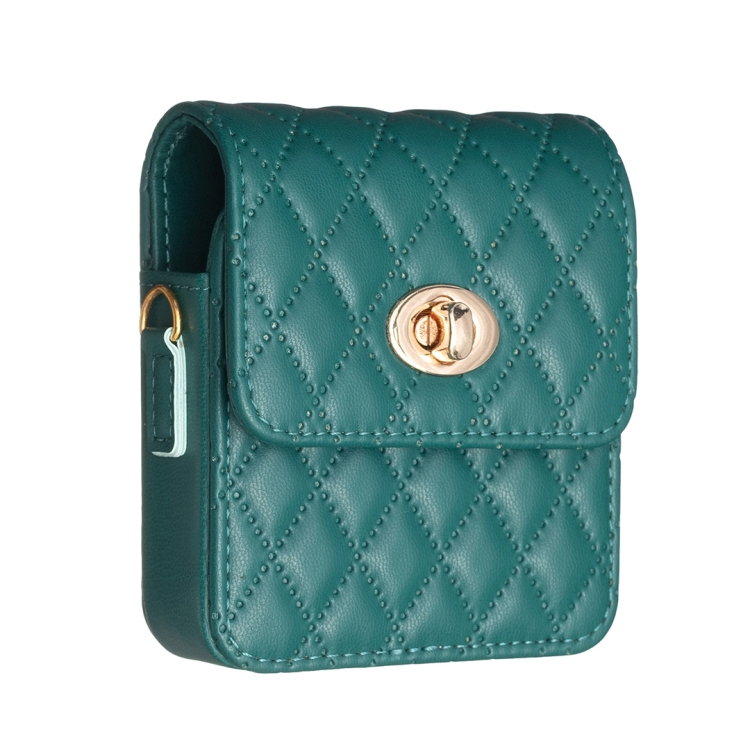 

For OPPO Find N2 Flip BFB03 Diamond Lattice Magnetic Leather Phone Case(Green)