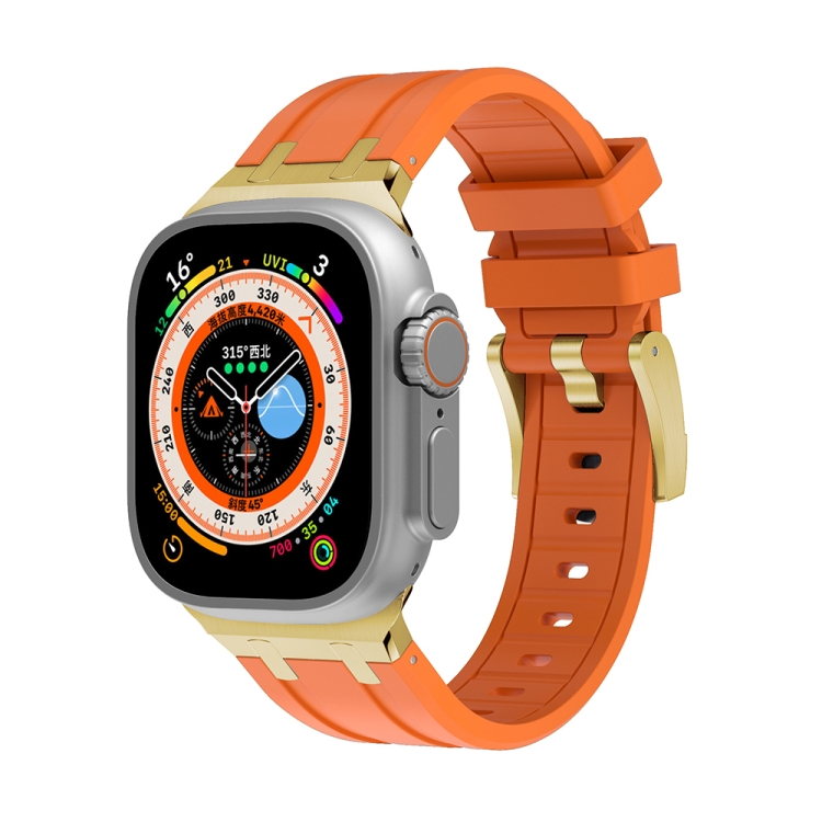 AP シリコン時計バンド Apple Watch SE 2022 44mm(ゴールドオレンジ) AP シリコン時計バンド Apple Watch SE 2022 44mm(ゴールドオレンジ)