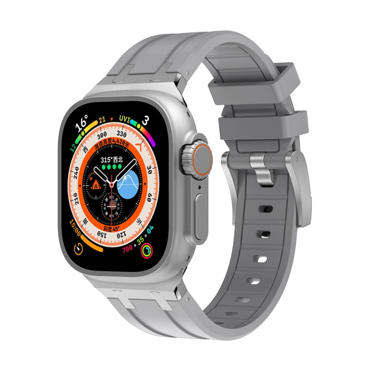 

AP Silicone Watch Band For Apple Watch 42mm(Silver Grey)