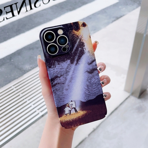 

For iPhone 11 Precise Hole Oil Painting Pattern PC Phone Case(Shine)