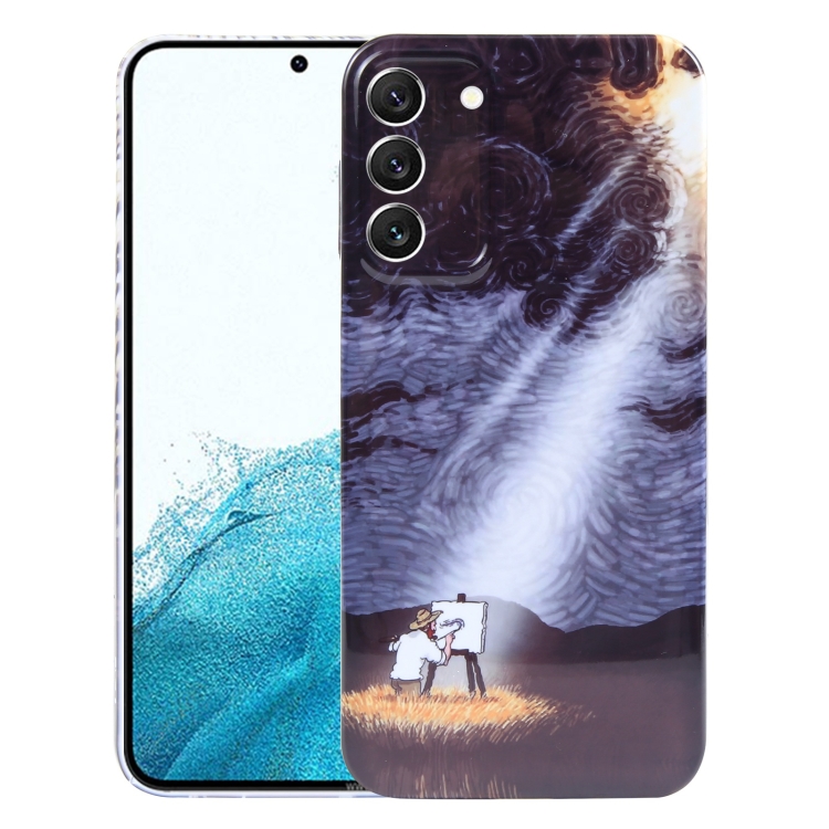 

For Samsung Galaxy S22 5G Precise Hole Oil Painting Pattern PC Phone Case(Shine)