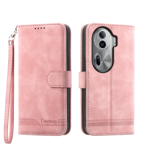 

For OPPO Reno11 Pro China Dierfeng Dream Line TPU + PU Leather Phone Case(Pink)