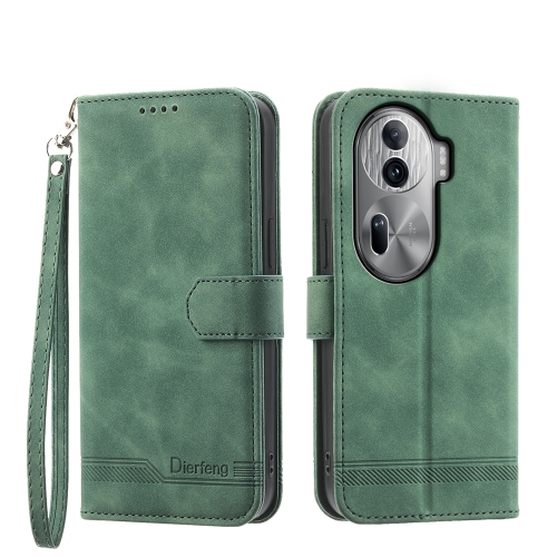 

For OPPO Reno11 Pro China Dierfeng Dream Line TPU + PU Leather Phone Case(Green)