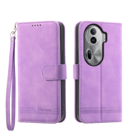 

For OPPO Reno11 Pro China Dierfeng Dream Line TPU + PU Leather Phone Case(Purple)