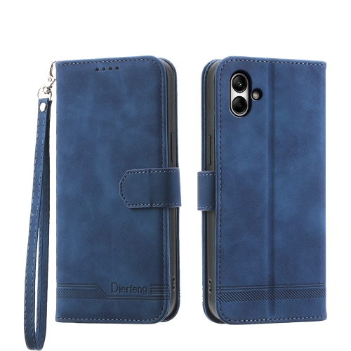 

For Samsung Galaxy A05 Dierfeng Dream Line TPU + PU Leather Phone Case(Blue)