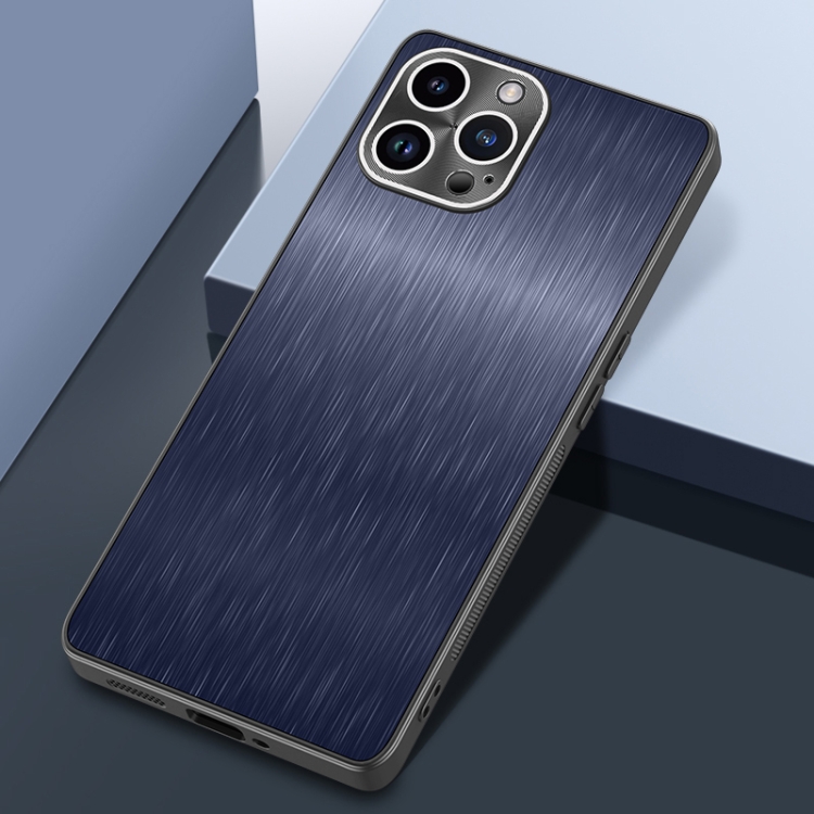 

For iPhone 14 Pro Max Rain Silk Texture Shockproof Phone Case(Blue)