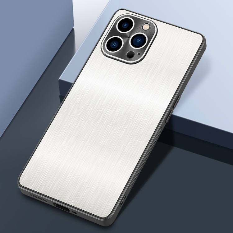 

For iPhone 13 Pro Rain Silk Texture Shockproof Phone Case(White)