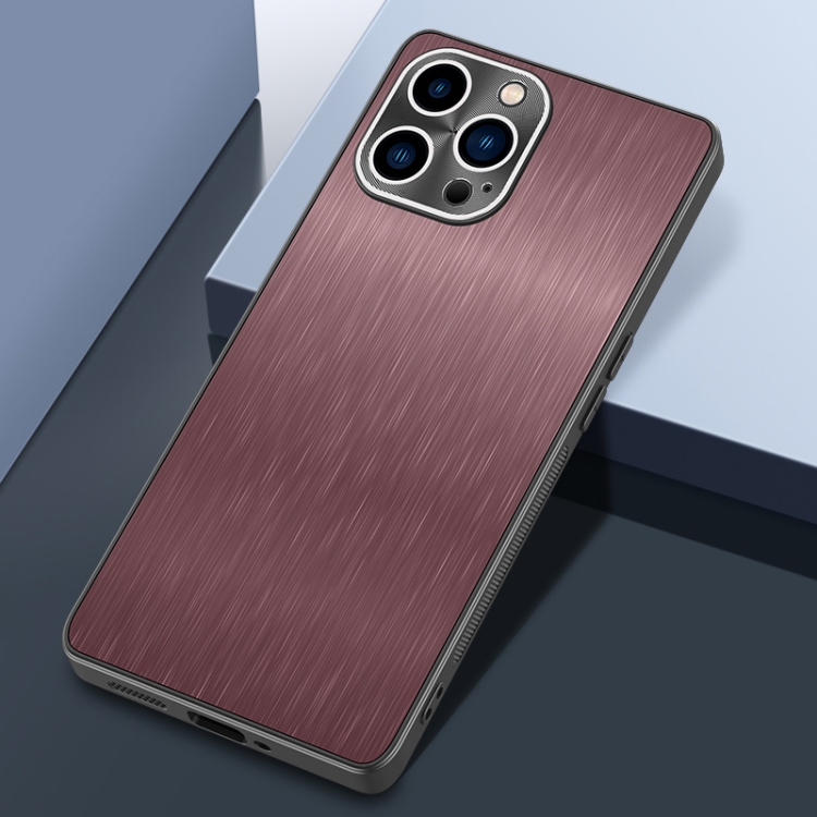 

For iPhone 13 Pro Rain Silk Texture Shockproof Phone Case(Coffee)