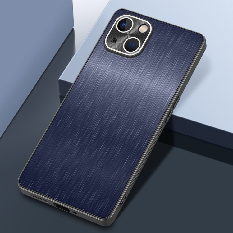 

For iPhone 13 Rain Silk Texture Shockproof Phone Case(Blue)