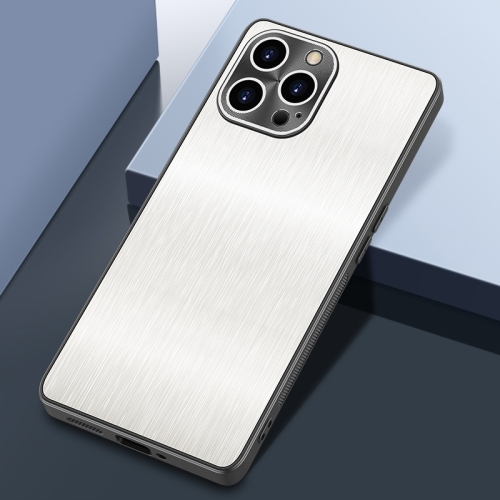 

For iPhone 12 Pro Max Rain Silk Texture Shockproof Phone Case(White)