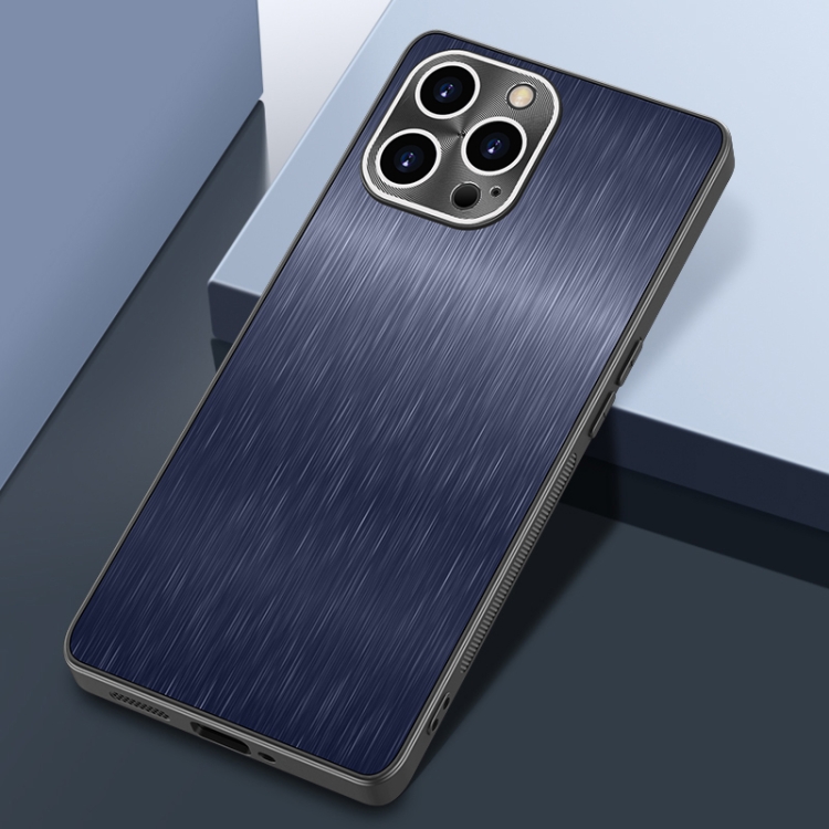 

For iPhone 12 Pro Rain Silk Texture Shockproof Phone Case(Blue)