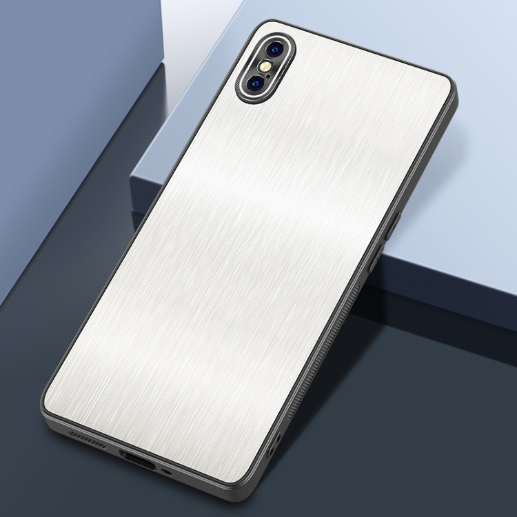 

For iPhone XS Max Rain Silk Texture Shockproof Phone Case(White)