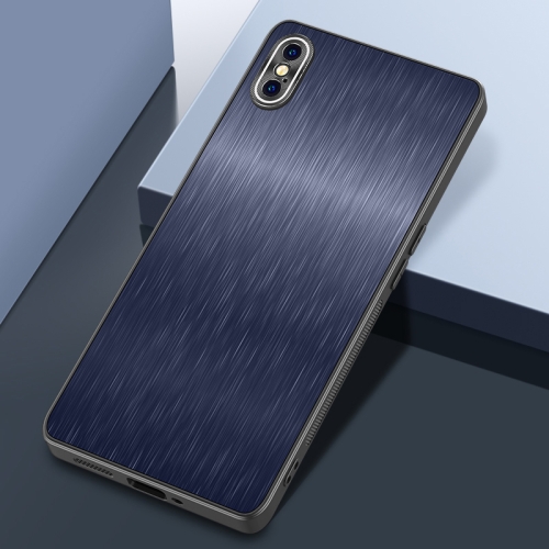 

For iPhone XS Max Rain Silk Texture Shockproof Phone Case(Blue)