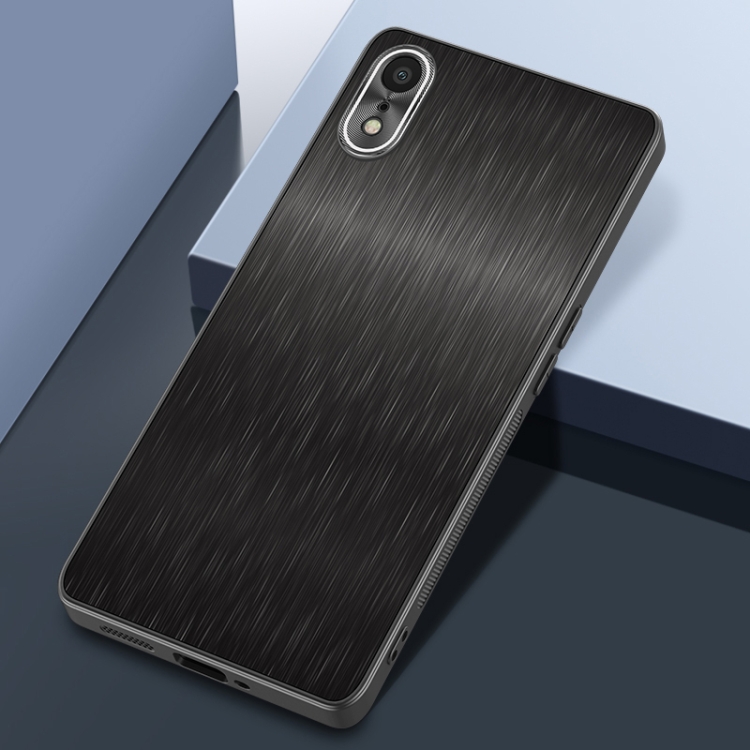 

For iPhone XR Rain Silk Texture Shockproof Phone Case(Black)