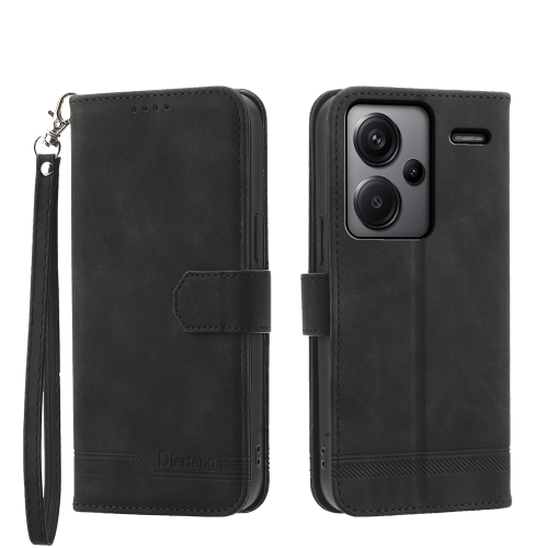 

For Xiaomi Redmi Note 13 Pro+ Dierfeng Dream Line TPU + PU Leather Phone Case(Black)