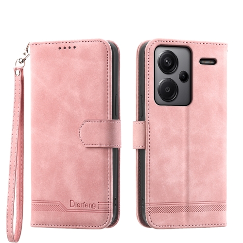 

For Xiaomi Redmi Note 13 Pro+ Dierfeng Dream Line TPU + PU Leather Phone Case(Pink)