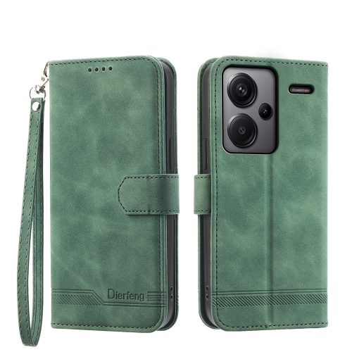 

For Xiaomi Redmi Note 13 Pro+ Dierfeng Dream Line TPU + PU Leather Phone Case(Green)
