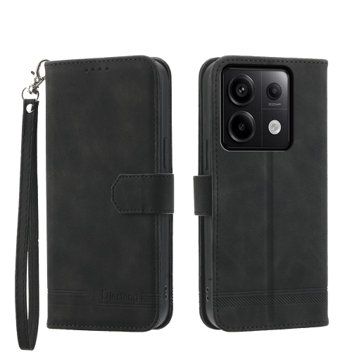 

For Xiaomi Redmi Note 13 Pro 5G Dierfeng Dream Line TPU + PU Leather Phone Case(Black)