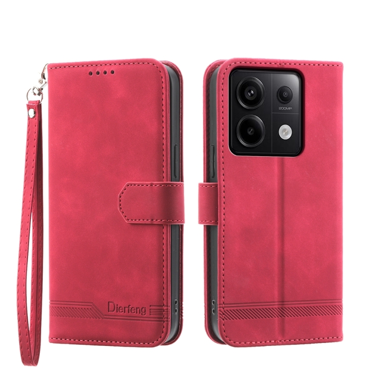 

For Xiaomi Redmi Note 13 Pro 5G Dierfeng Dream Line TPU + PU Leather Phone Case(Red)